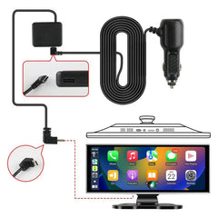 11.26" 4K Car DVR – Dual Lens Dash Cam with Wireless CarPlay & Android Auto