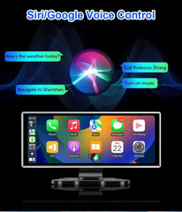 11.26" 4K Car DVR – Dual Lens Dash Cam with Wireless CarPlay & Android Auto