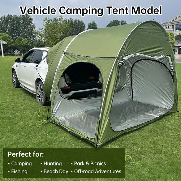 Car Trunk Tent with Canopy – Sun-Resistant Outdoor Camping Shelter