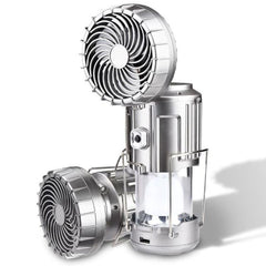 Portable LED Camping Lantern with Fan – Solar & Rechargeable