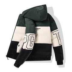 Reversible Color-Blocking Cotton Jacket – Euro-American Style