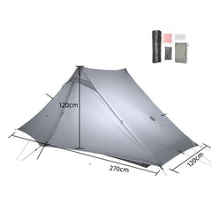 Ultralight Poleless Hiking Tent – 20D Silicon-Coated
