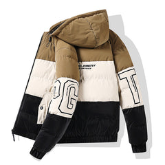 Reversible Color-Blocking Cotton Jacket – Euro-American Style