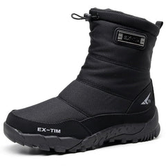 Men’s Waterproof Snow Boots – Fleece-Lined Ski & Hiking Shoes