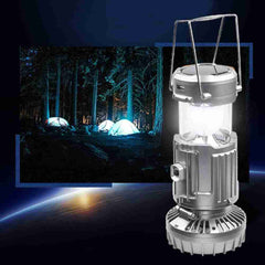 Portable LED Camping Lantern with Fan – Solar & Rechargeable