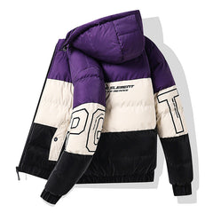 Reversible Color-Blocking Cotton Jacket – Euro-American Style