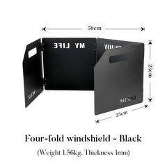 Camping Stove Wind Shield – Folding Outdoor Windproof Plate