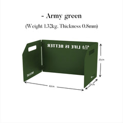 Camping Stove Wind Shield – Folding Outdoor Windproof Plate