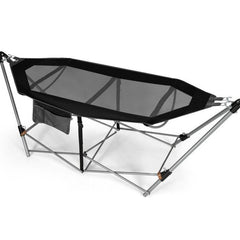 Black Portable Camping Hammock – Foldable with Stand & Carry Case