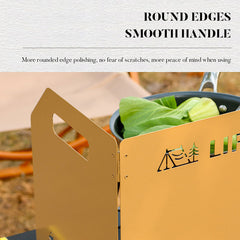 Camping Stove Wind Shield – Folding Outdoor Windproof Plate