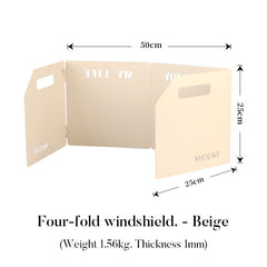 Camping Stove Wind Shield – Folding Outdoor Windproof Plate