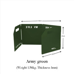 Camping Stove Wind Shield – Folding Outdoor Windproof Plate
