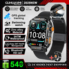 2025 GPS Military Smart Watch – 10ATM Waterproof, BT Call