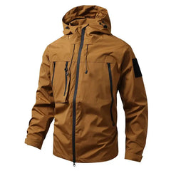 Men’s Autumn Mountain Ski Jacket – Waterproof Hooded Windbreaker