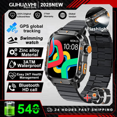 2025 GPS Military Smart Watch – 10ATM Waterproof, BT Call