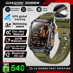 2025 GPS Military Smart Watch – 10ATM Waterproof, BT Call