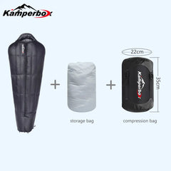Kamperbox Ultralight Winter Sleeping Bag – Down Outdoor Camping