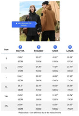 Men’s Autumn Mountain Ski Jacket – Waterproof Hooded Windbreaker