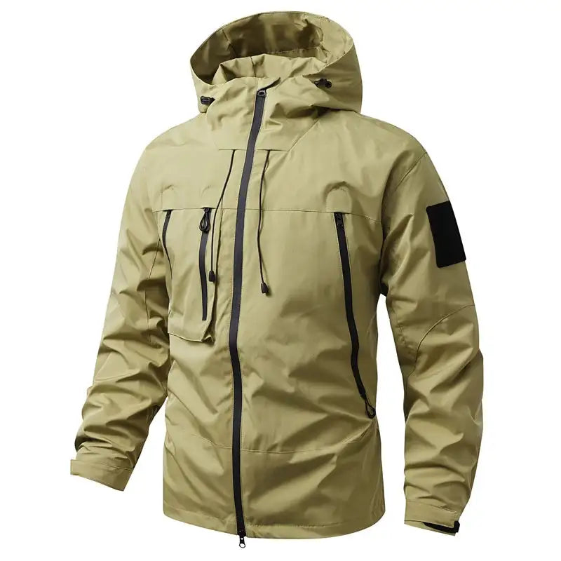 Men’s Autumn Mountain Ski Jacket – Waterproof Hooded Windbreaker