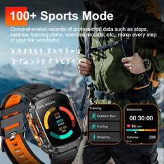 2025 GPS Military Smart Watch – 10ATM Waterproof, BT Call