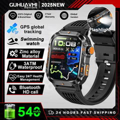 2025 GPS Military Smart Watch – 10ATM Waterproof, BT Call