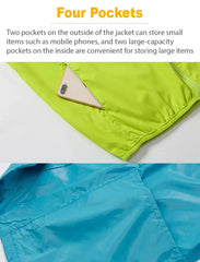 LNGXO Unisex Waterproof Hiking Jacket – Quick-Dry Windbreaker