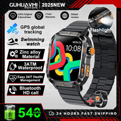 2025 GPS Military Smart Watch – 10ATM Waterproof, BT Call