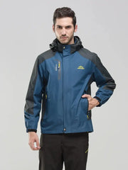 Men’s Waterproof Autumn Hiking Jacket – Hooded Windbreaker