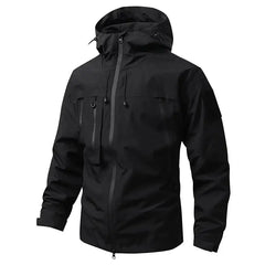 Men’s Autumn Mountain Ski Jacket – Waterproof Hooded Windbreaker