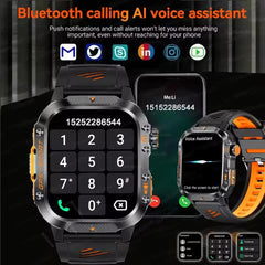 2025 GPS Military Smart Watch – 10ATM Waterproof, BT Call