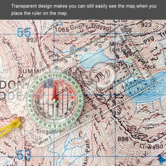 Compass Navigation Map Ruler Scouting Scale