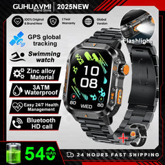 2025 GPS Military Smart Watch – 10ATM Waterproof, BT Call