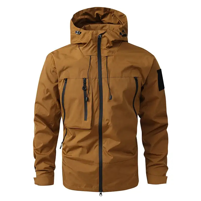 Men’s Autumn Mountain Ski Jacket – Waterproof Hooded Windbreaker