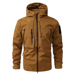 Men’s Autumn Mountain Ski Jacket – Waterproof Hooded Windbreaker