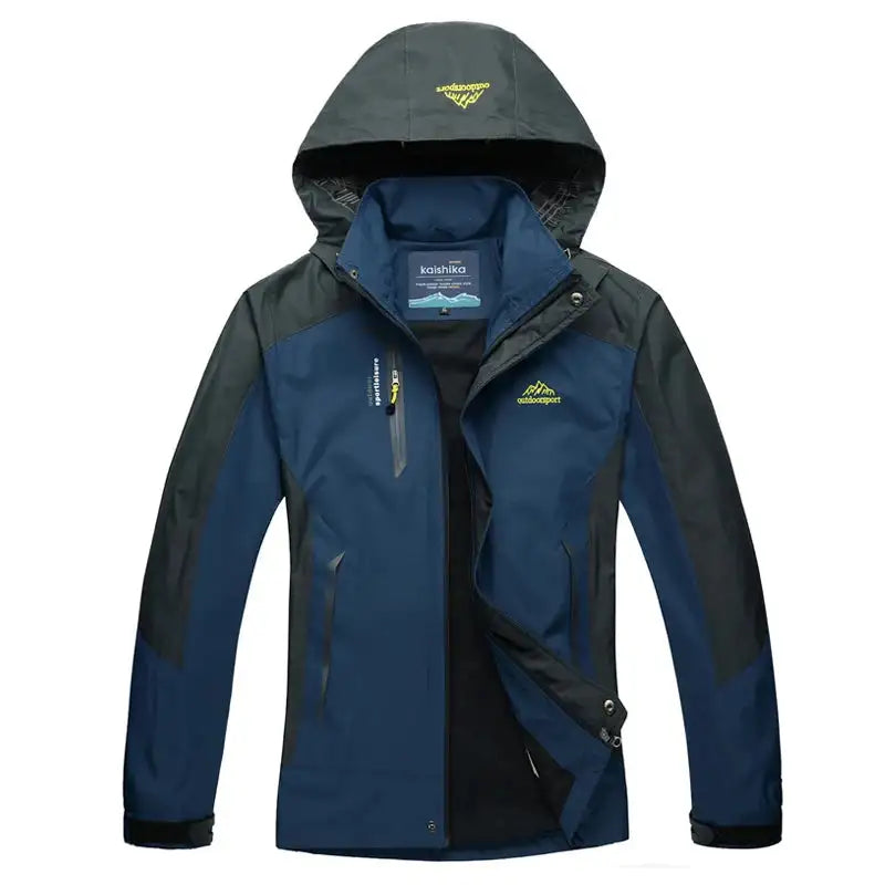 Men’s Waterproof Autumn Hiking Jacket – Hooded Windbreaker