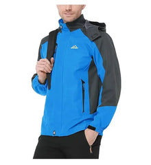 Men’s Waterproof Autumn Hiking Jacket – Hooded Windbreaker