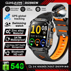 2025 GPS Military Smart Watch – 10ATM Waterproof, BT Call