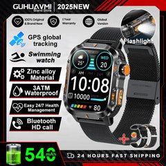 2025 GPS Military Smart Watch – 10ATM Waterproof, BT Call