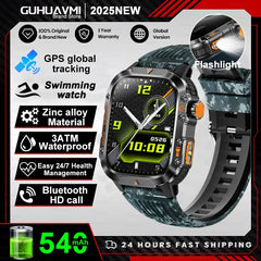 2025 GPS Military Smart Watch – 10ATM Waterproof, BT Call