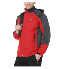 Men’s Waterproof Autumn Hiking Jacket – Hooded Windbreaker