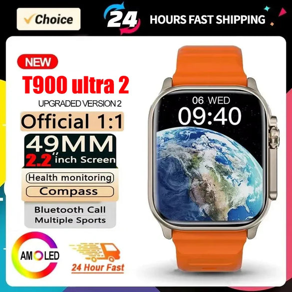 T900 Ultra 2 Smart Watch 49mm – AMOLED NFC Waterproof