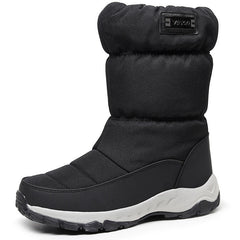 Men’s Waterproof Snow Boots – Fleece-Lined Ski & Hiking Shoes