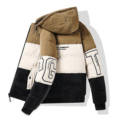 Reversible Color-Blocking Cotton Jacket – Euro-American Style