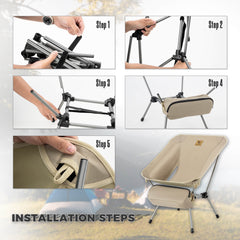 Qunature Lightweight Folding Camp Chair with Storage Bag