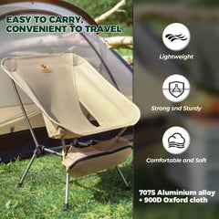 Qunature Lightweight Folding Camp Chair with Storage Bag